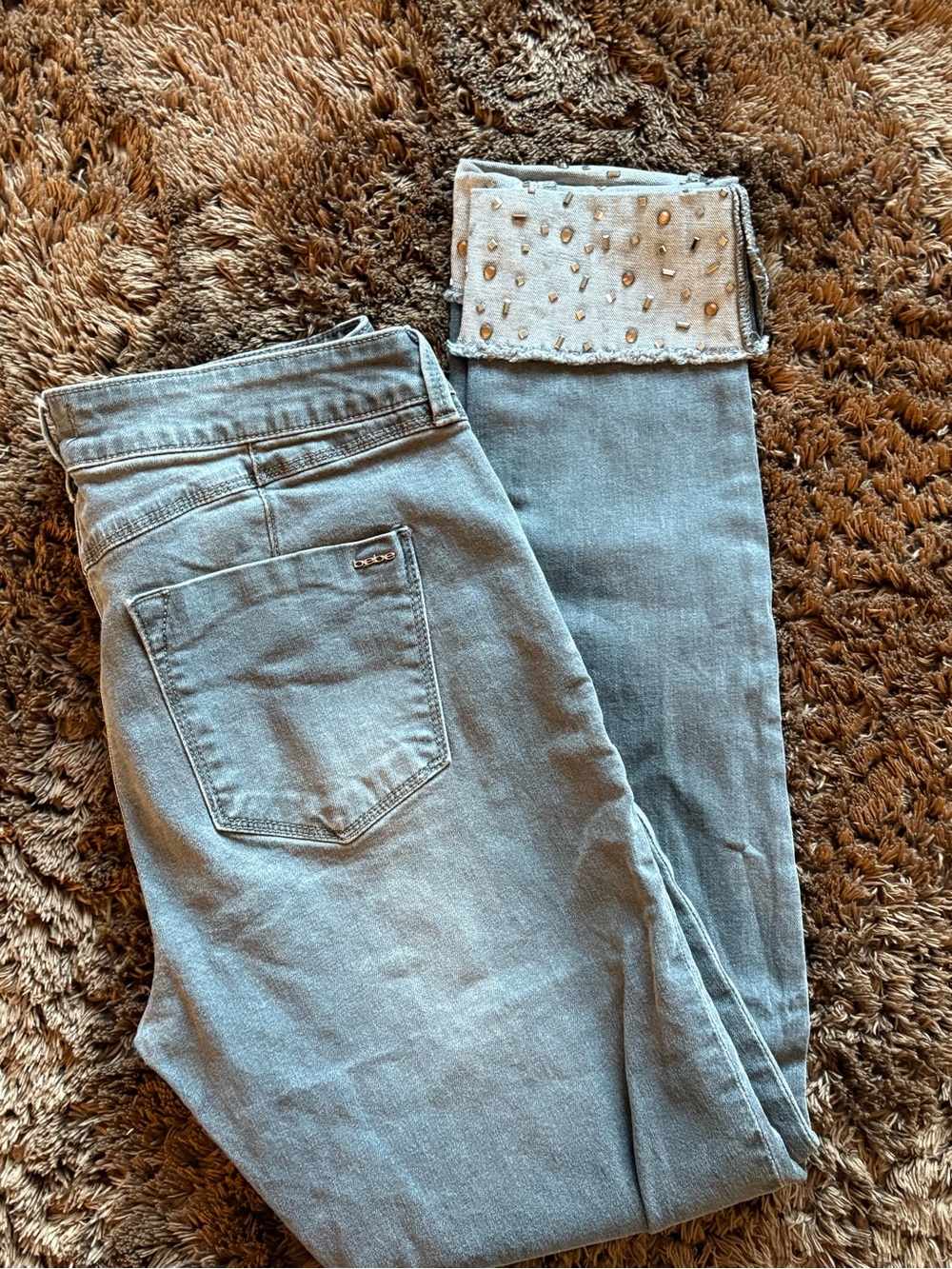 Perfect Bebe Embellished Jean Capris